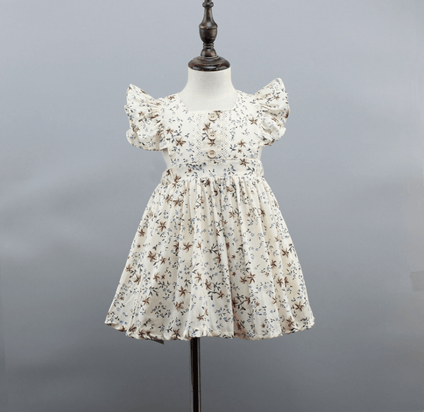 Floral Prints Kids Girl Dress - MiniMore