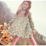 Flower printed  cotton fabric summer girl dresses - MiniMore