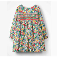 Flower printed  cotton fabric summer girl dresses - MiniMore