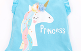 Unicorn Cotton Knitting Fabric Kids Girl Dress - MiniMore