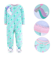 Cute  Pyjamas Baby Rompers Zipper 100% Cotton - MiniMore