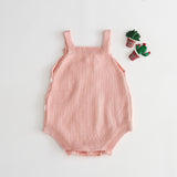 Knitted Baby Girl Velvet Jumpsuit, Rompers - MiniMore