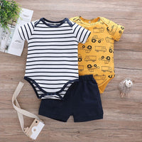 Boys Bodysuit  3 Pieces Set - MiniMore