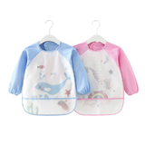 Apron For Kids,Kids Paint Smocks  Waterproof Long Sleeves With 3 Roomy Pockets - MiniMore