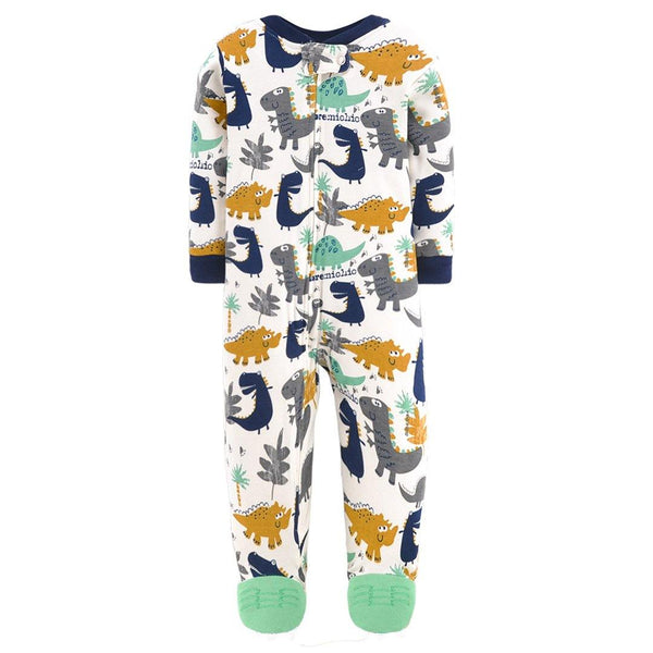 Cute Pyjamas  Baby Rompers Zipper 100% Cotton - MiniMore