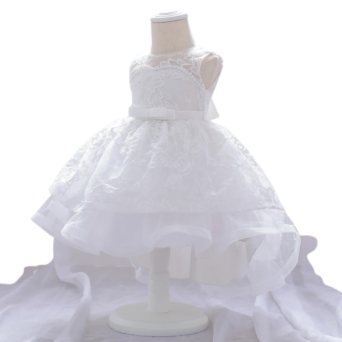 Girls  Party Frock White - MiniMore