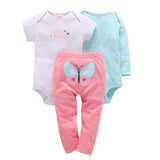 Girls 3 pieces romper clothing sets - MiniMore