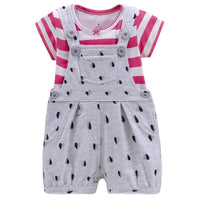 Two piece kids girls clothing Outfits 100% Cotton - MiniMore