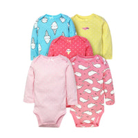 Baby Girls Bodysuit 5 Piece set 100% Cotton - MiniMore