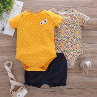 Baby Girls Bodysuit 3pcs Set - MiniMore